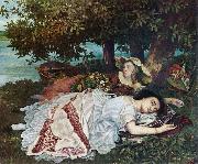 Gustave Courbet Madchen an der Seine china oil painting artist